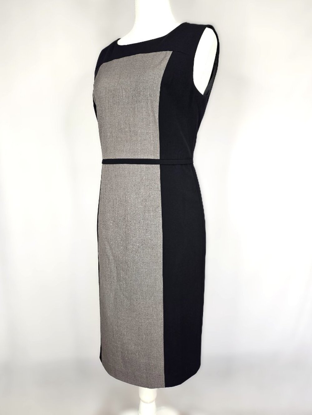 Nine West | Gray Black Colorblock Sheath Career Work Dress | Size 4